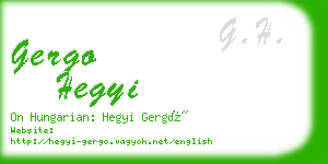 gergo hegyi business card